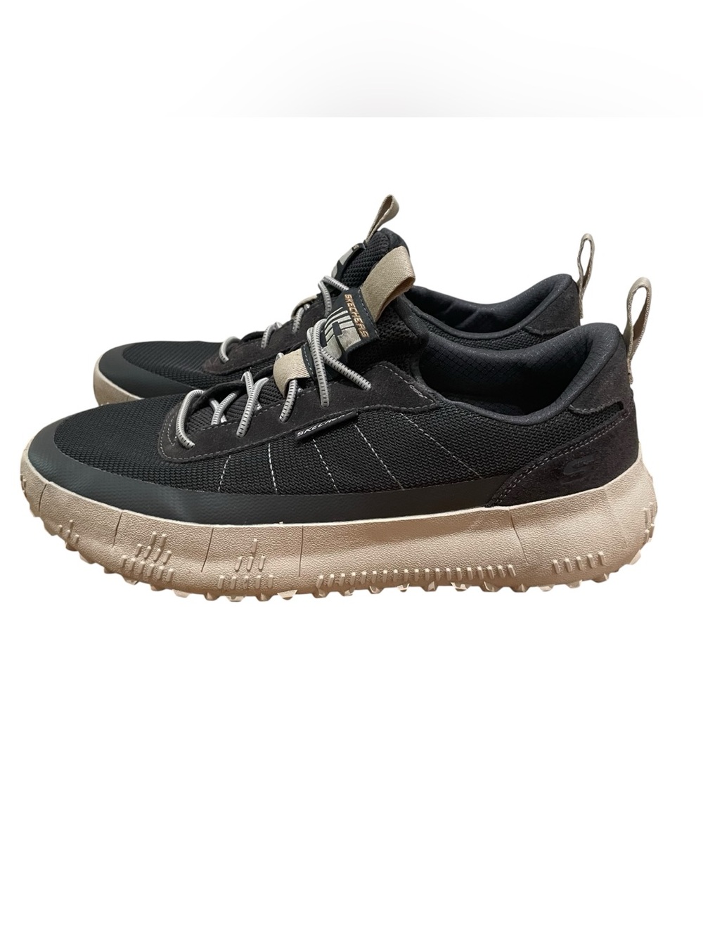 Skechers Revo Kelce Goga Mat Black Grey Beige Chunky Sneakers Men’s Size 10.5
